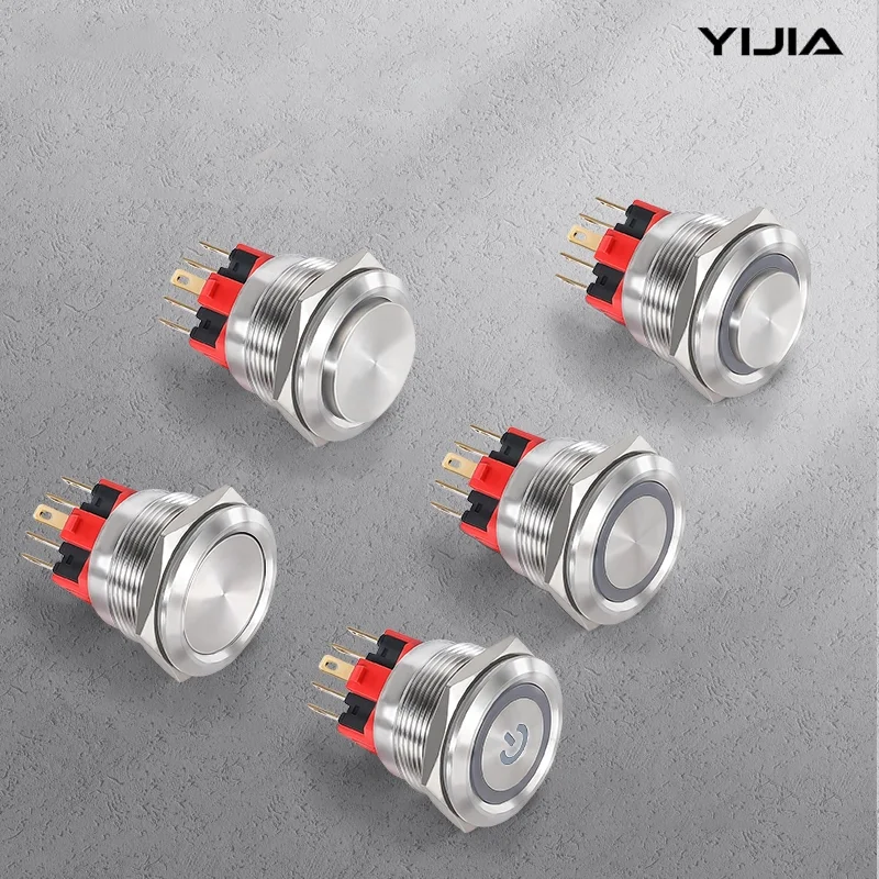 16mm 2no stikalo s pritiskom na gumb