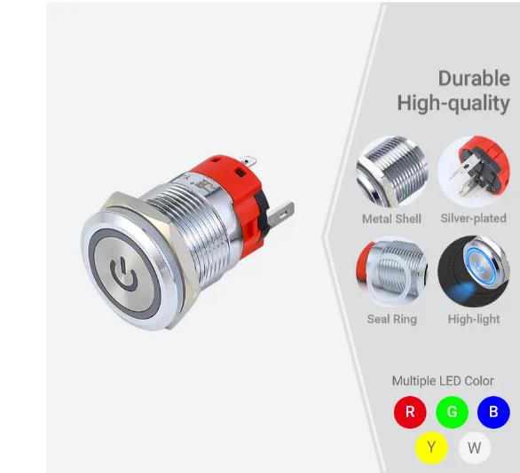 19mm 3a stikalo na gumb